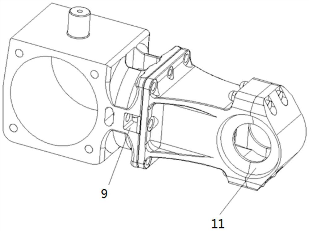 A docking type axle box positioning device with built-in active adjustment of longitudinal displacement