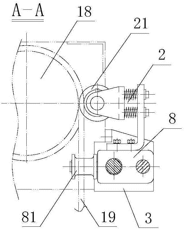 Rope guide with guide rod type thread guiding mechanism