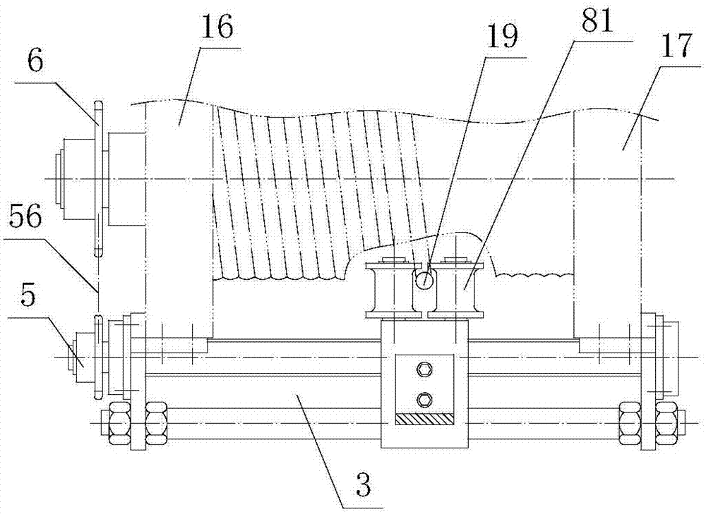 Rope guide with guide rod type thread guiding mechanism