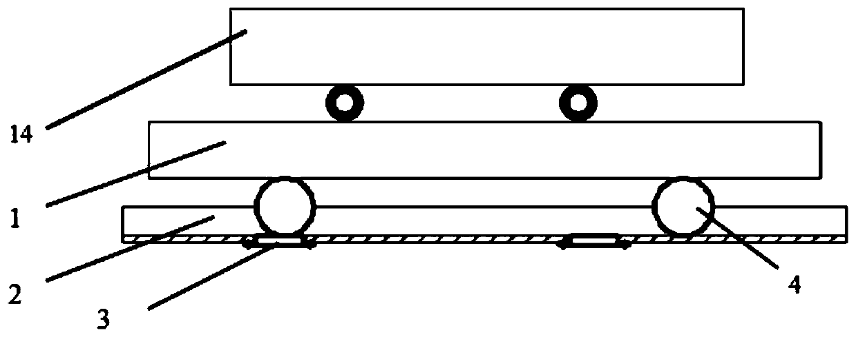 Self-lubricating bionic texture guide rail device for automobile production line switching platform