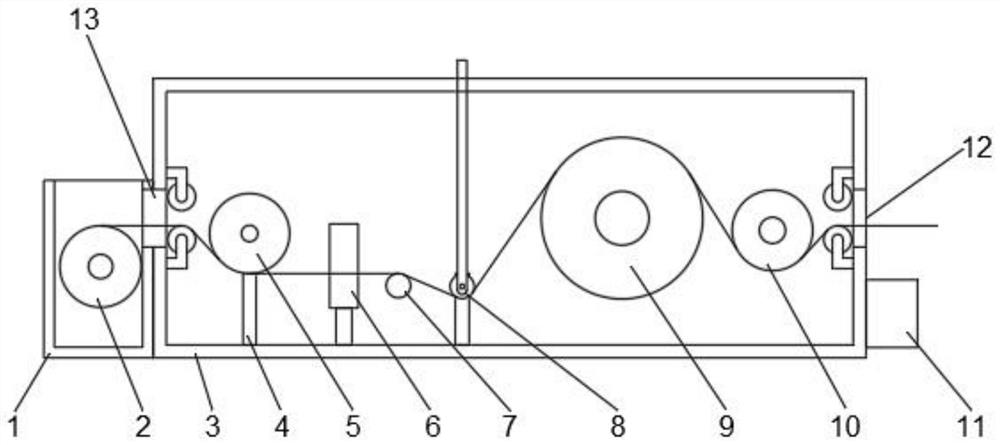 Cotton carding device with cotton box and impurity removing function