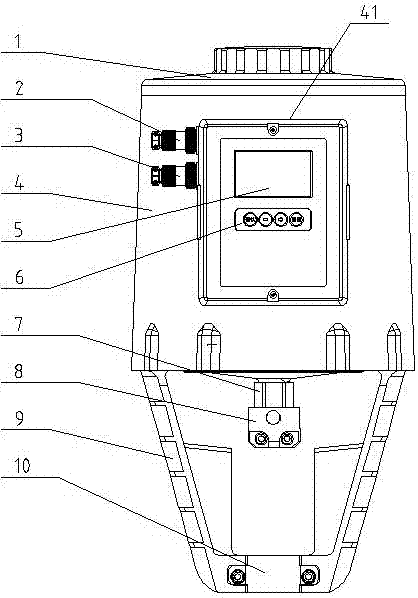 Intelligent variable-frequency hydro-electric actuator capable of achieving 60-millimeter straight-stroke power failure resetting