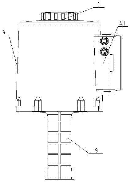 Intelligent variable-frequency hydro-electric actuator capable of achieving 60-millimeter straight-stroke power failure resetting