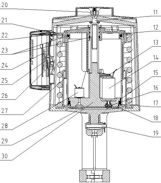 Intelligent variable-frequency hydro-electric actuator capable of achieving 60-millimeter straight-stroke power failure resetting