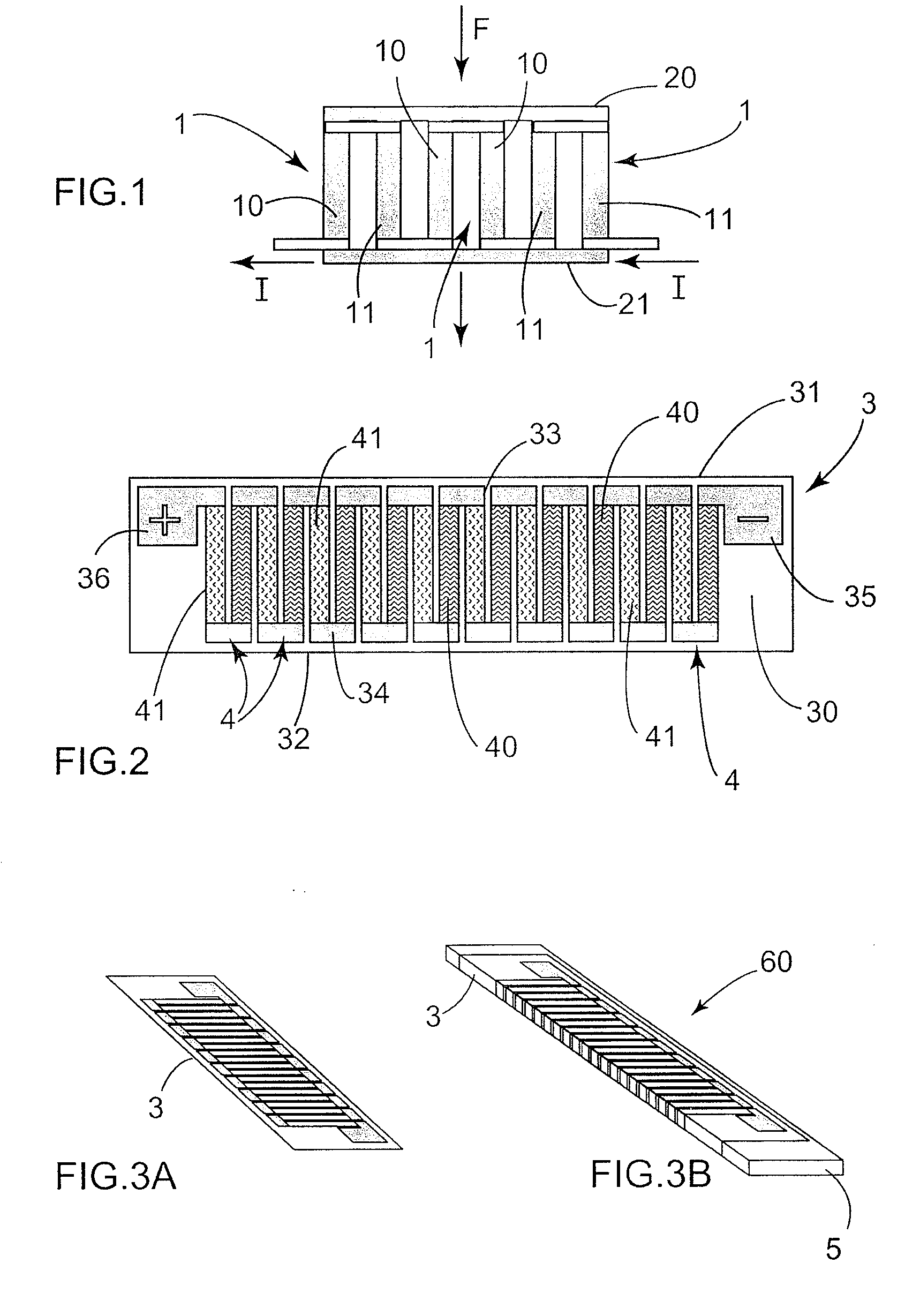 Thermoelectric means and fabric-type structure incorporating such a means