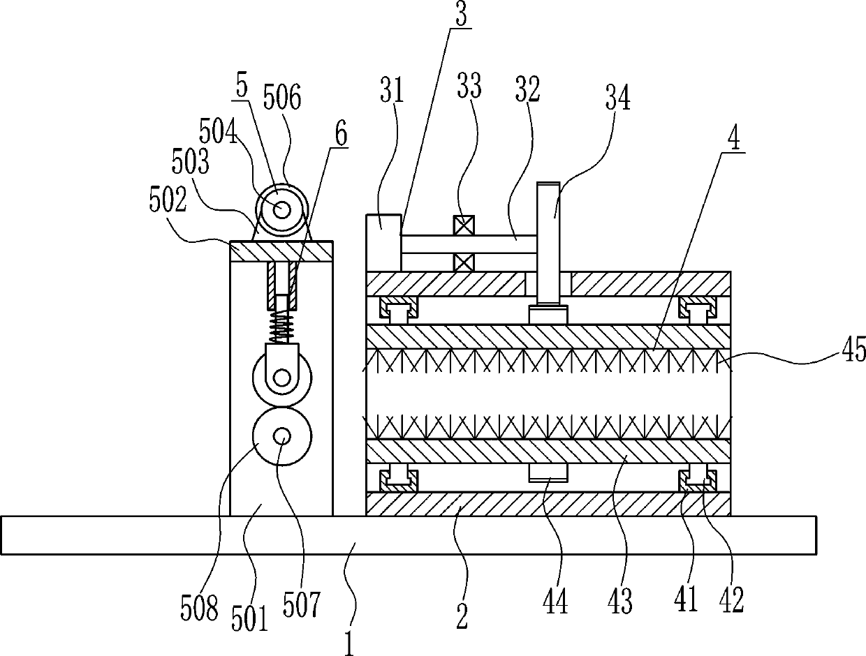 Scaffold rust removing device for bridge construction