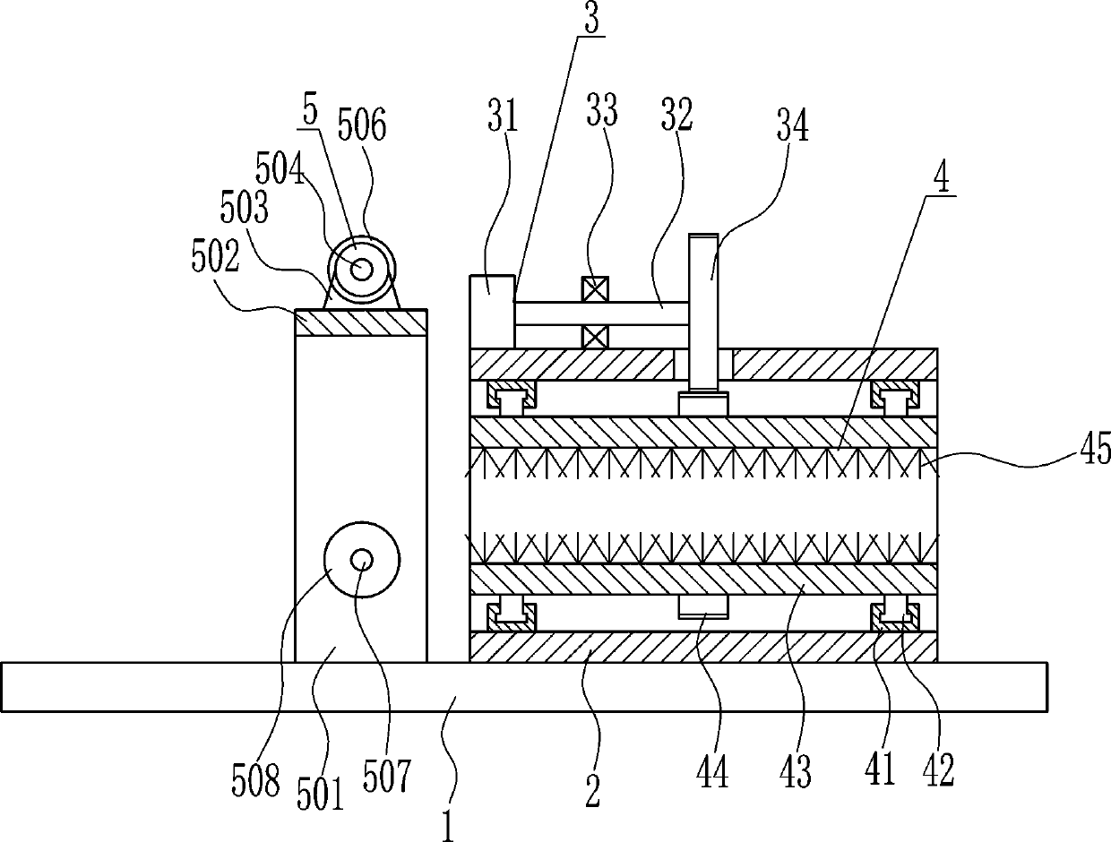 Scaffold rust removing device for bridge construction