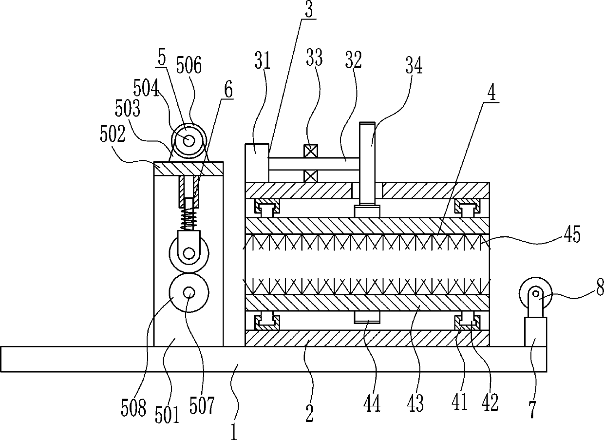 Scaffold rust removing device for bridge construction