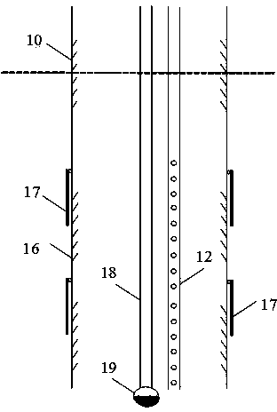 Underground water in-situ restoration device based on synchronous shattering and hydrodynamic circulating