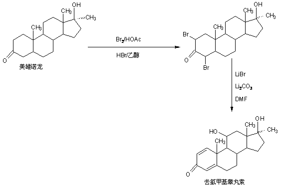 A kind of preparation method of dehydromethyl testosterone