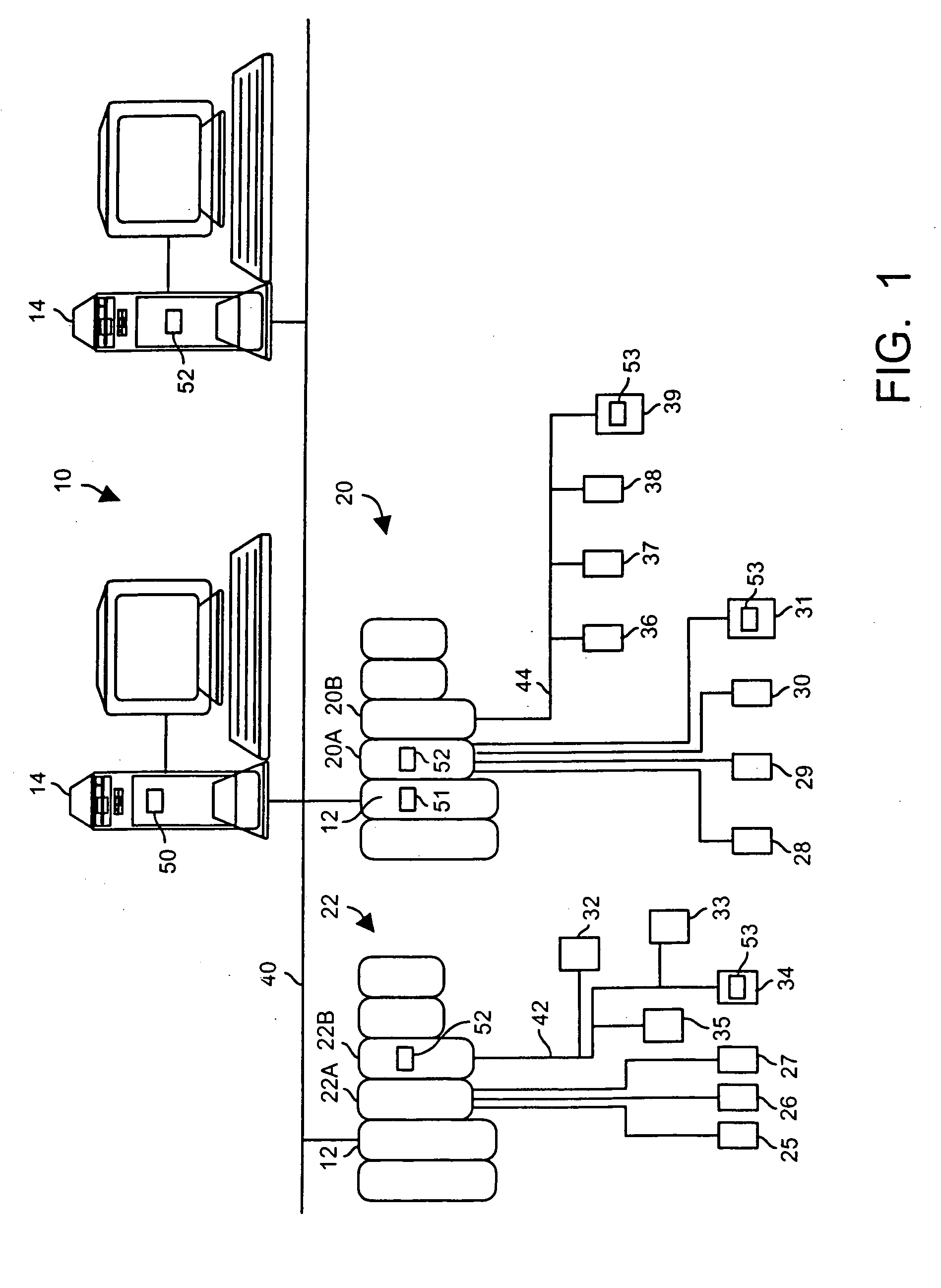 Integrated alarm display in a process control network