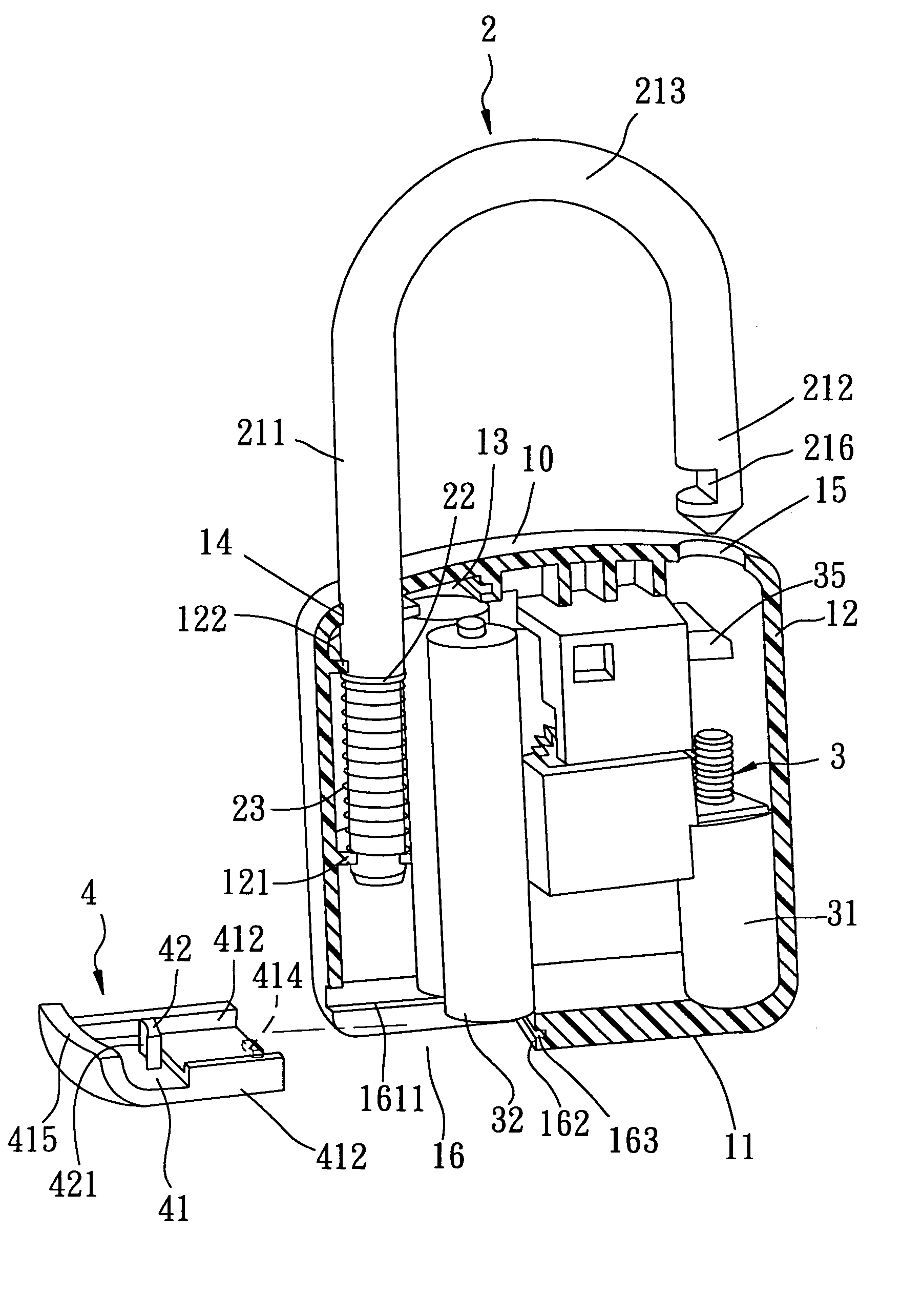 Electric padlock