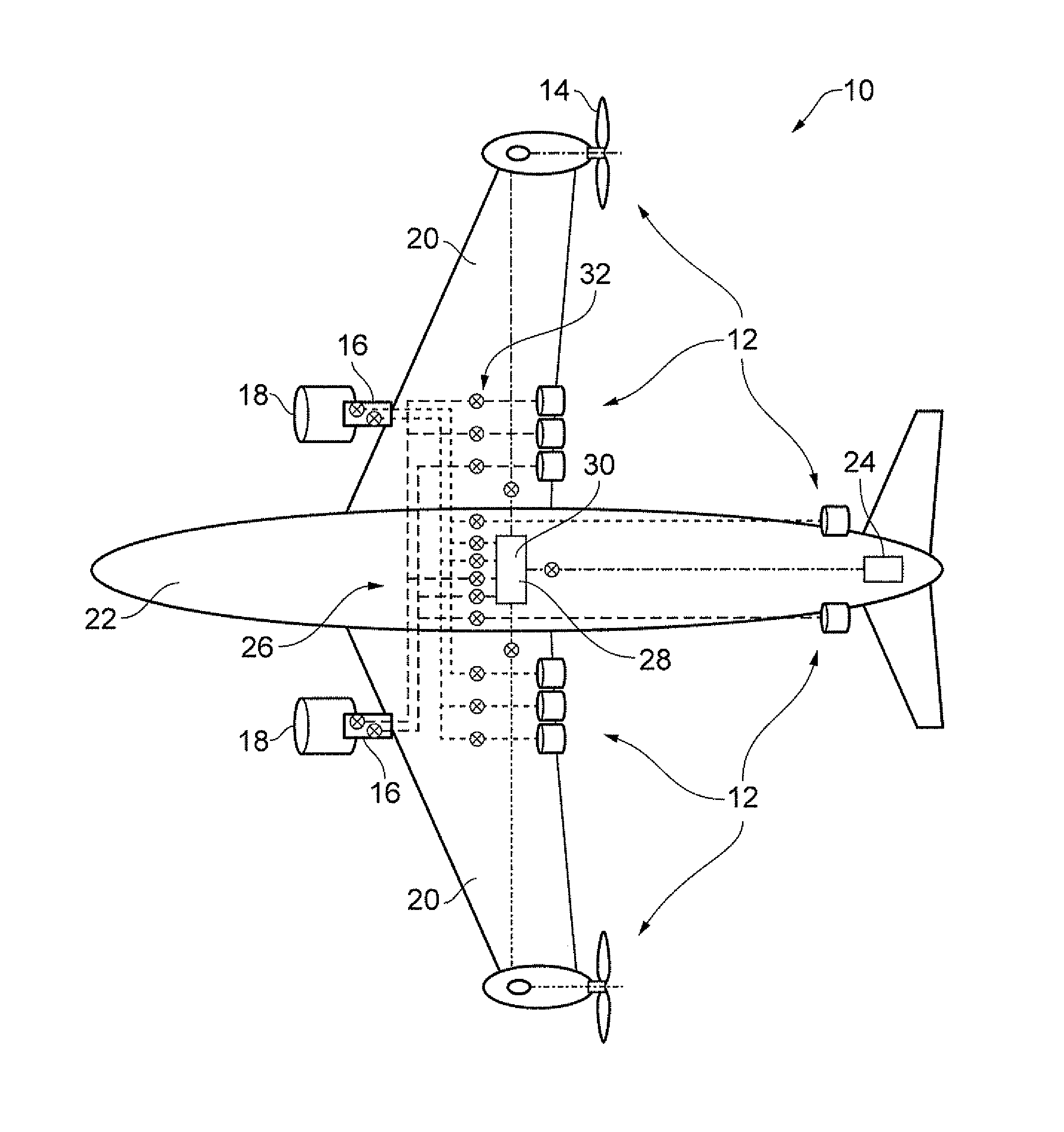 Distributed propulsion system and method of control