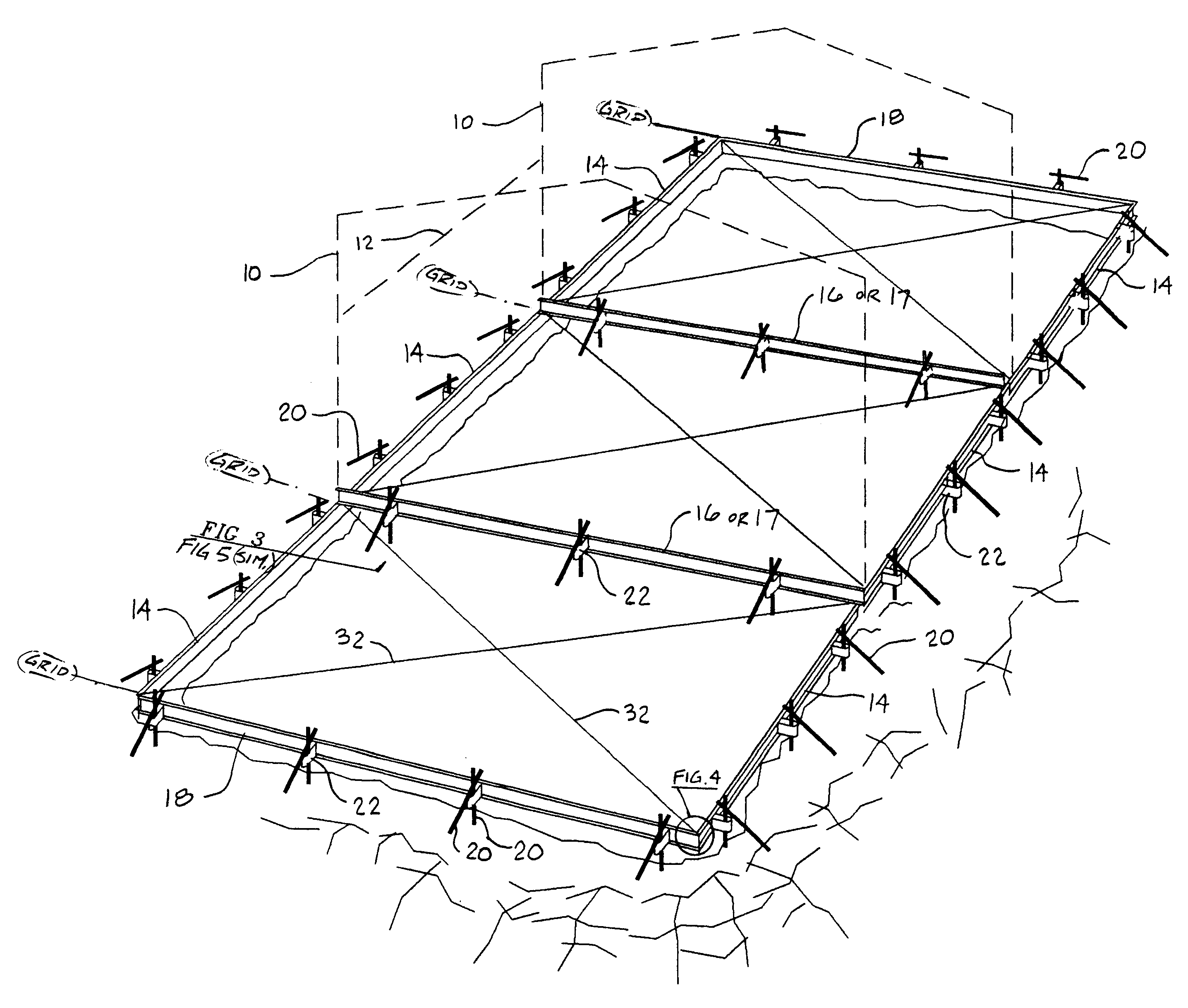 Slab foundation construction fixture, particularly as adapts standard girts for pre-use as foundation forms