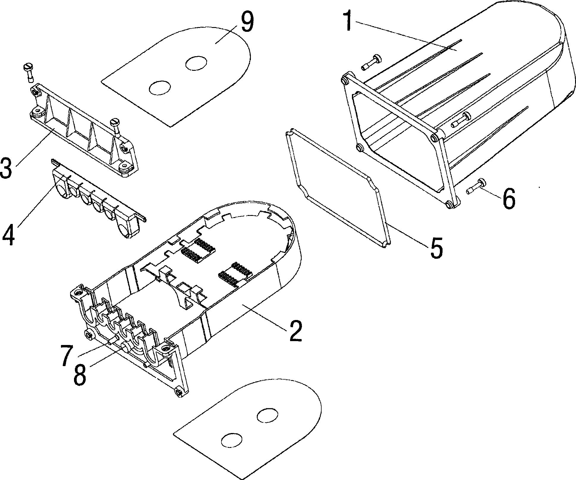 Optical fiber joint sealing case and sealing method