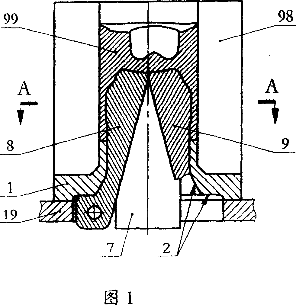 Quartered core device and its application method