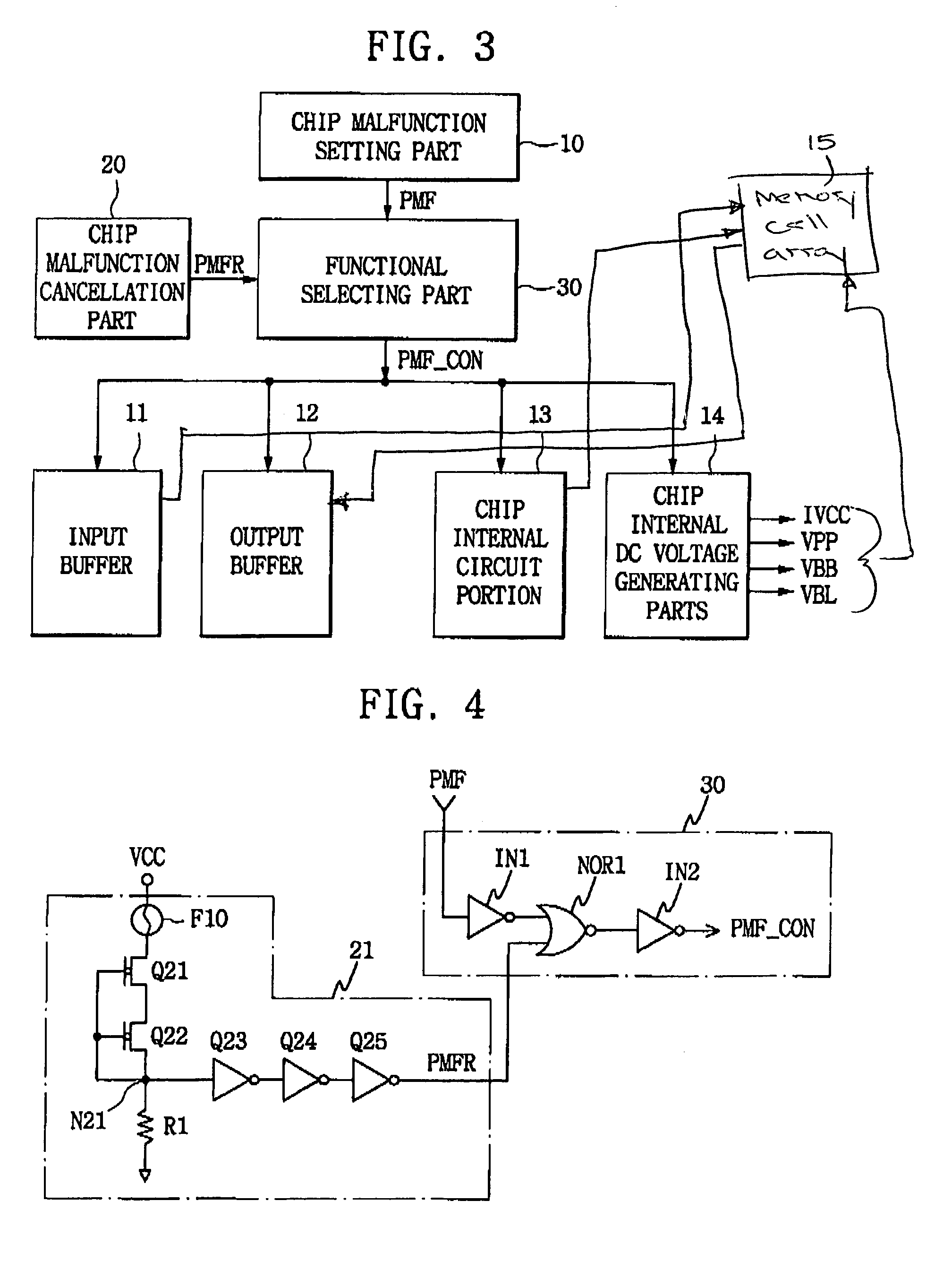 Semiconductor device with malfunction control circuit and controlling method thereof