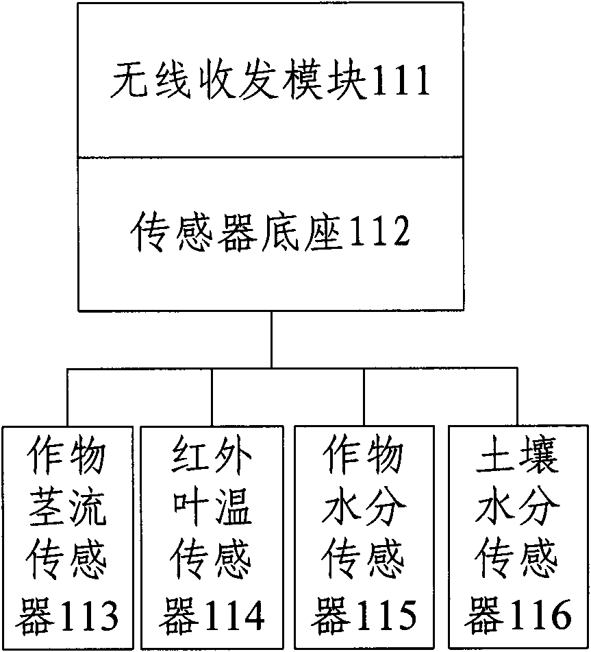 Multi-data based crop water demand detection system and method