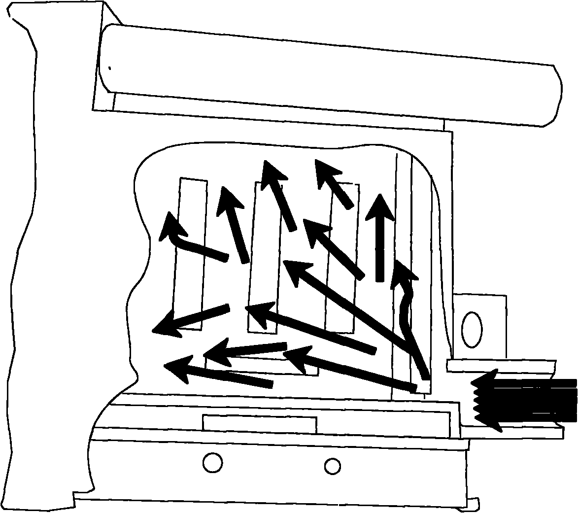 Water box device for washing machine to limit, guide and adjust path of water flow