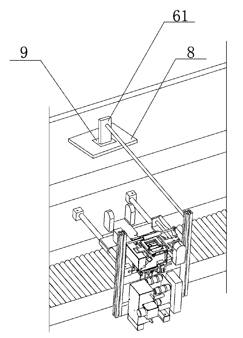 A labelling device for printing label on line