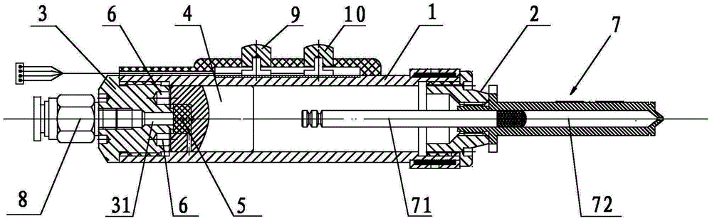 Pneumatic magnetic energy storage needleless syringe