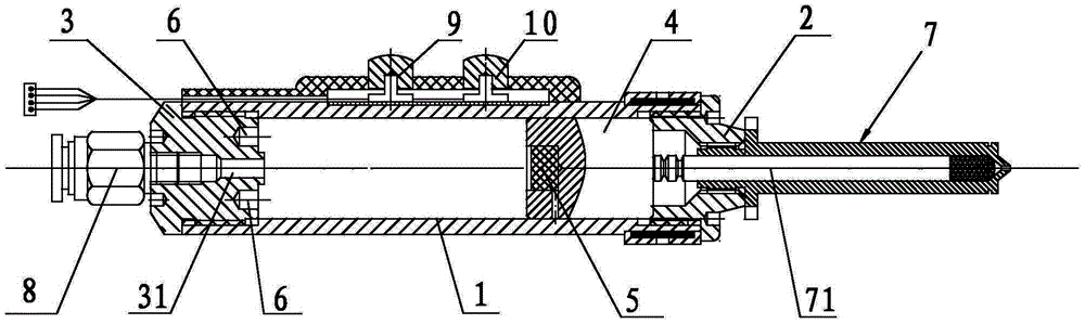 Pneumatic magnetic energy storage needleless syringe