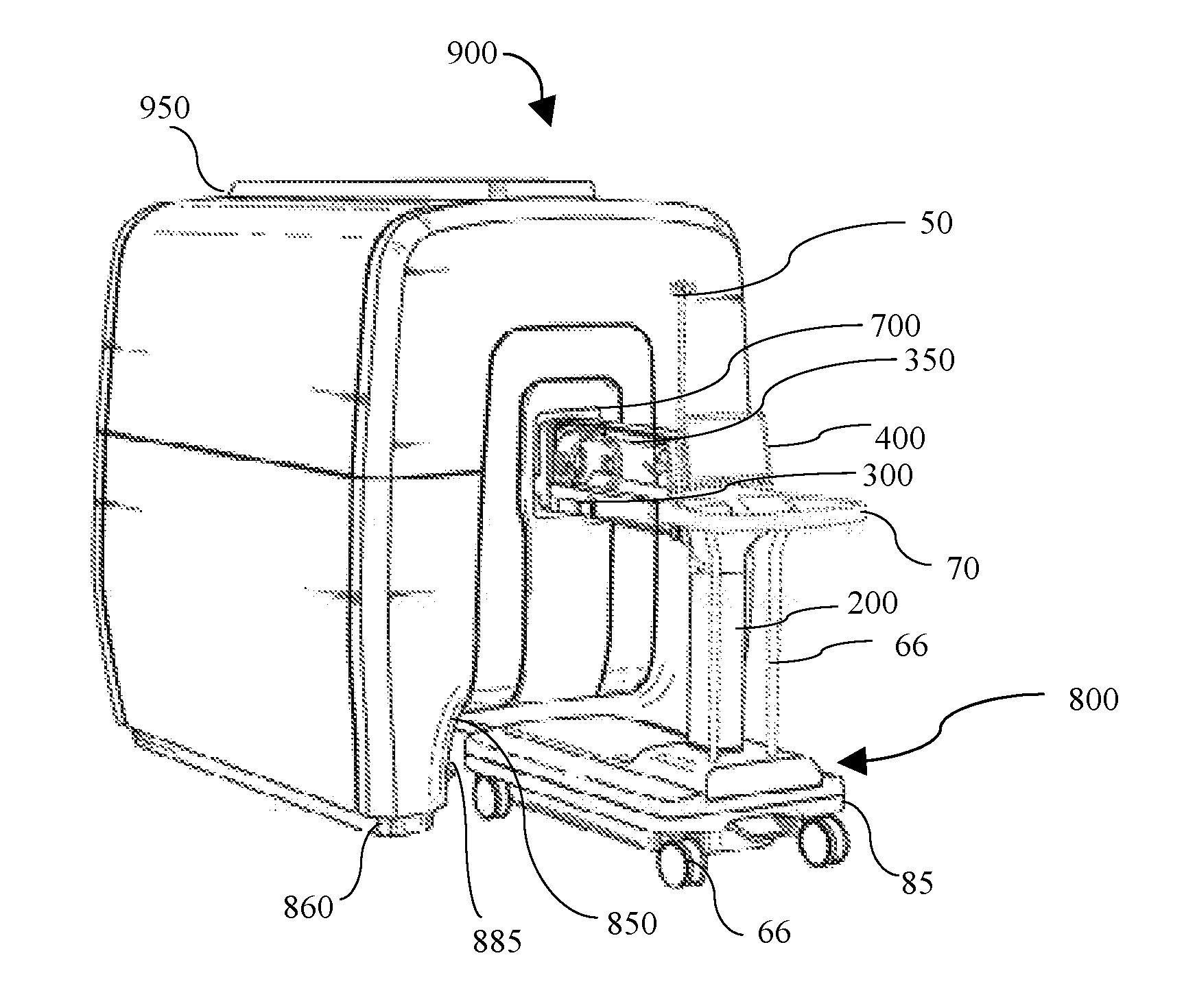 Mrd assembly of scanner and cart