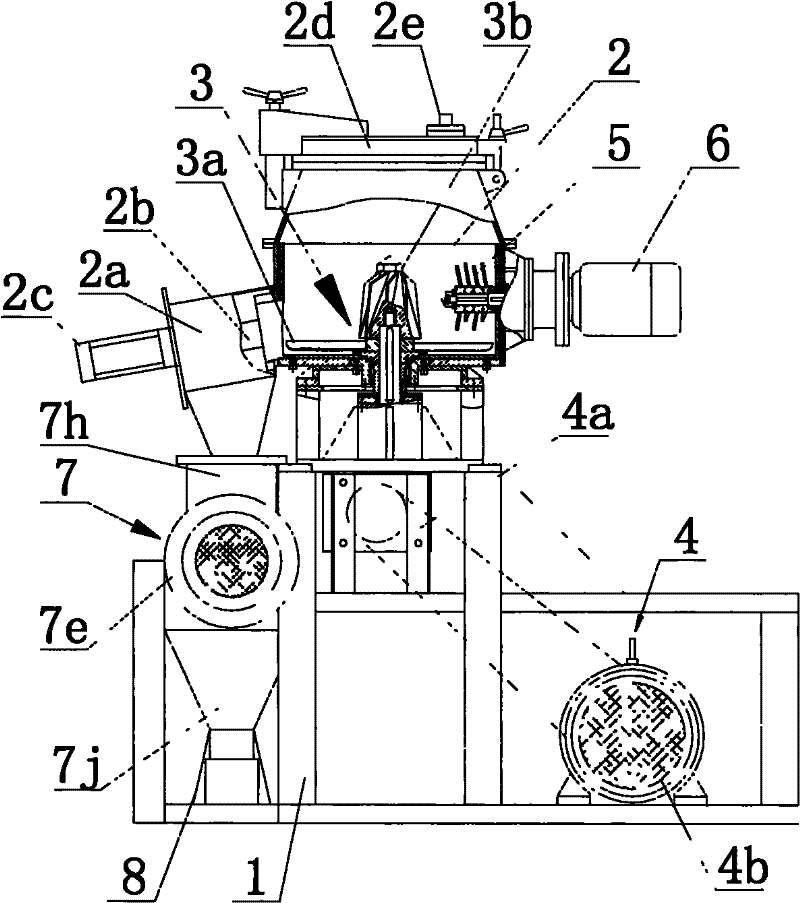 Granulating device for sintered ferrite magnet dry pressing