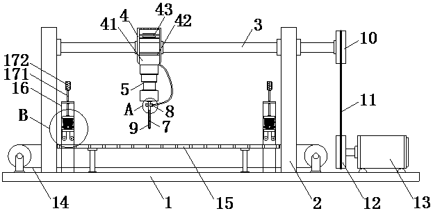 A steel pipe punching machine