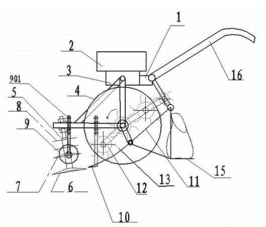 Small-size two-line garlic combine harvester