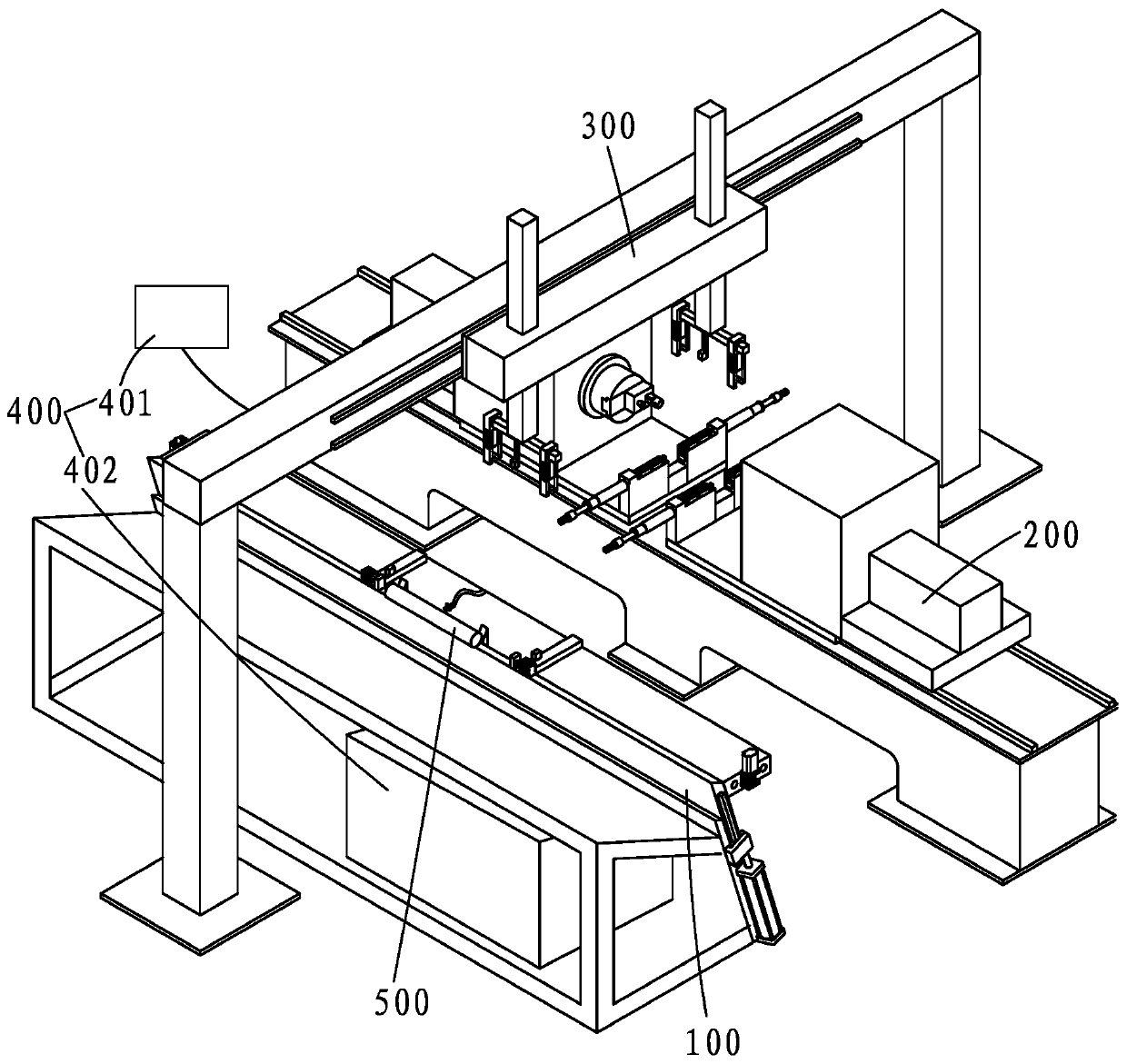 A machine tool that integrates cutting spring grooves, turning end faces, chamfering and centering holes for idler shafts