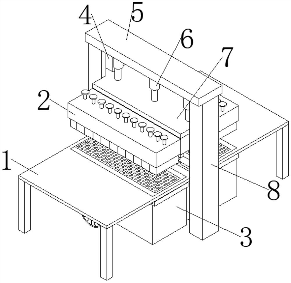 Aluminum profile cutting device for producing automobile motor shell