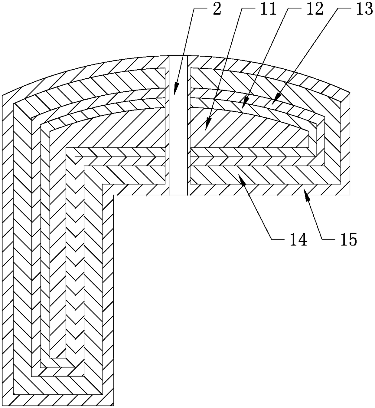 A composite material distribution network cross arm with phase color