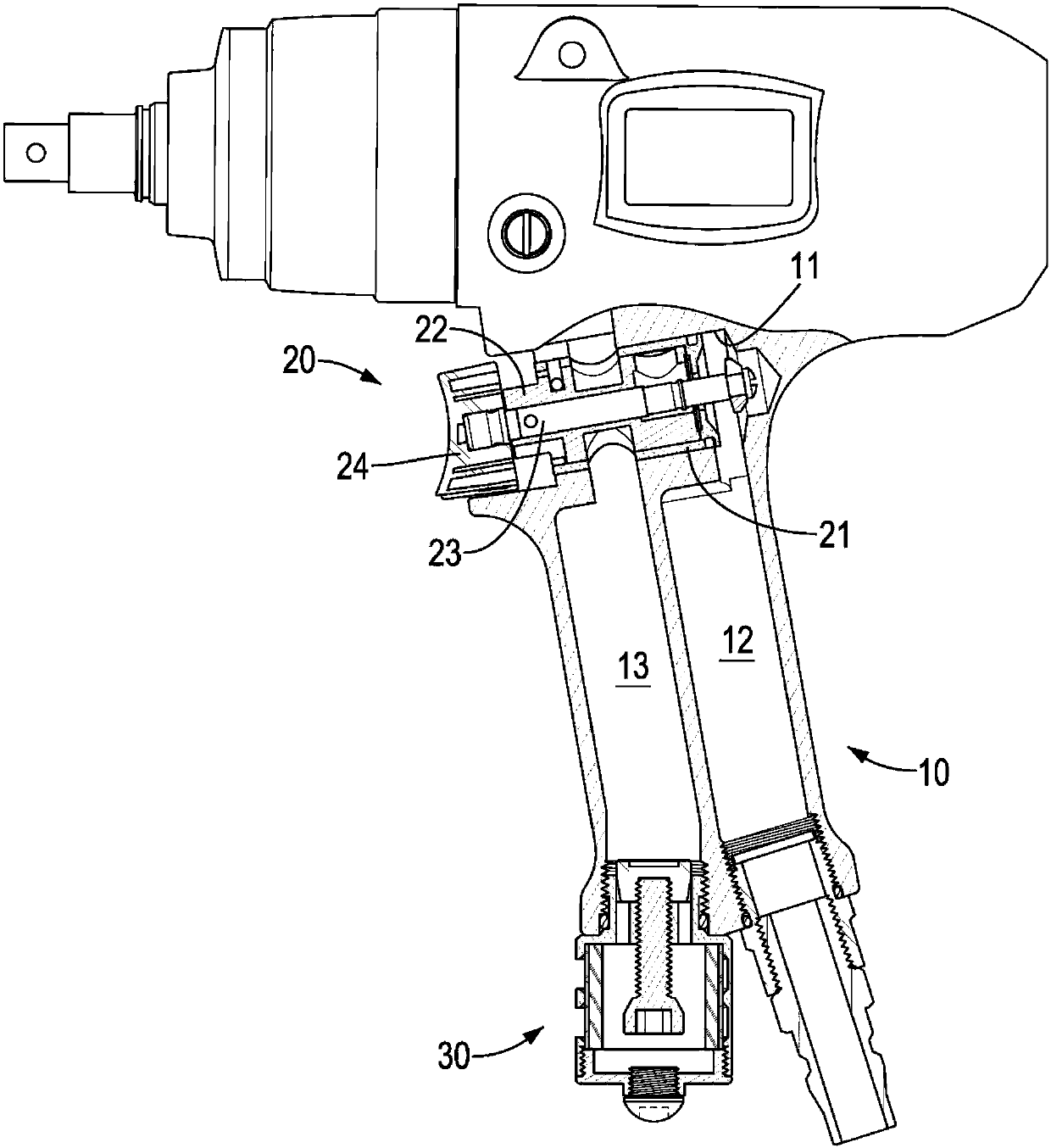 Pneumatic tool with rotating speed and torsion adjusting effects