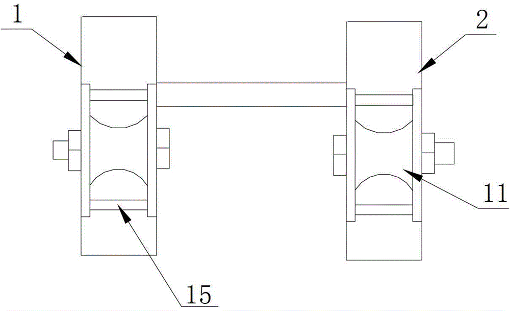 Pulley for high-altitude line or pipe diameter, and mounting method thereof