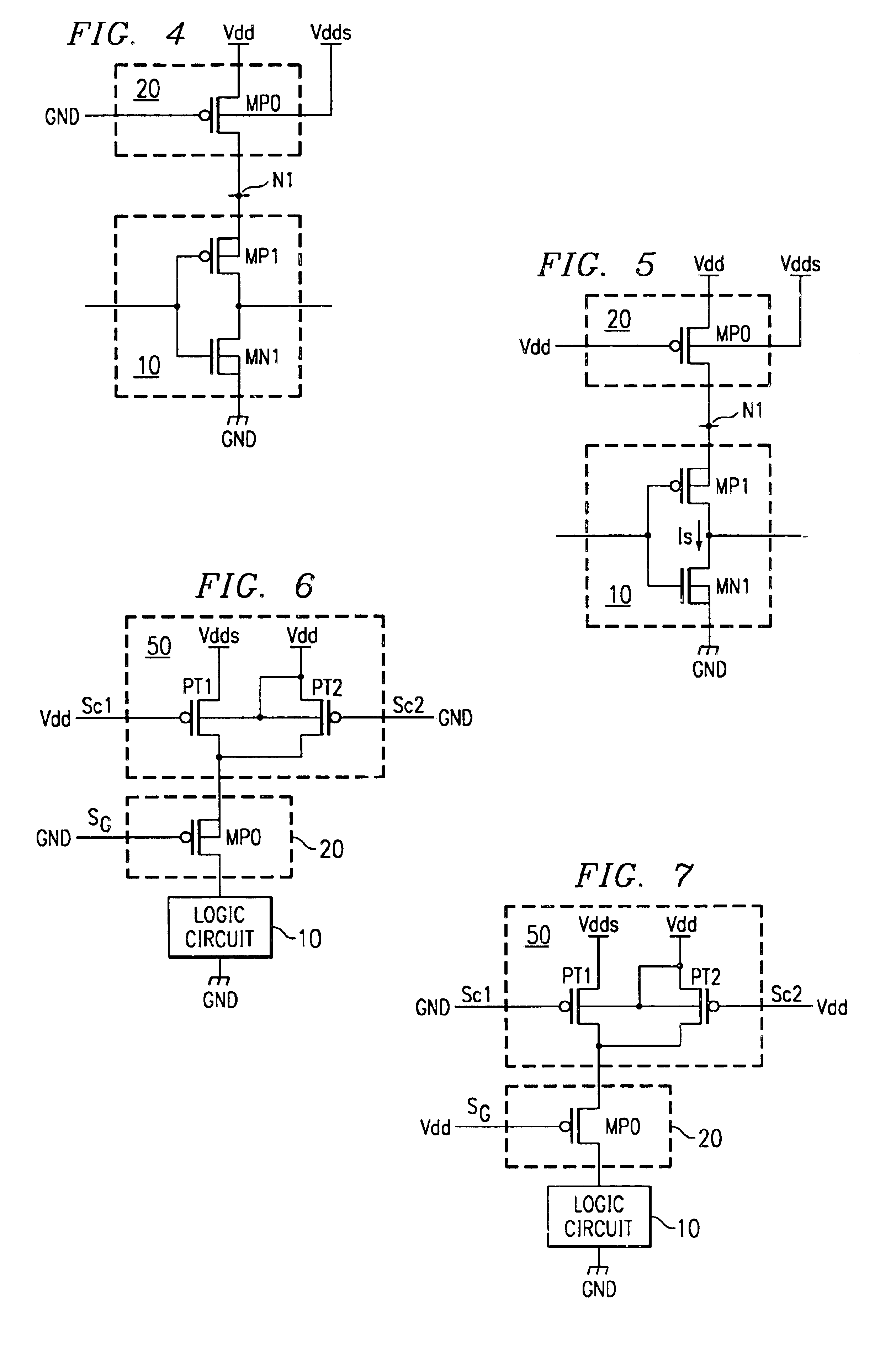 Suppressing the leakage current in an integrated circuit