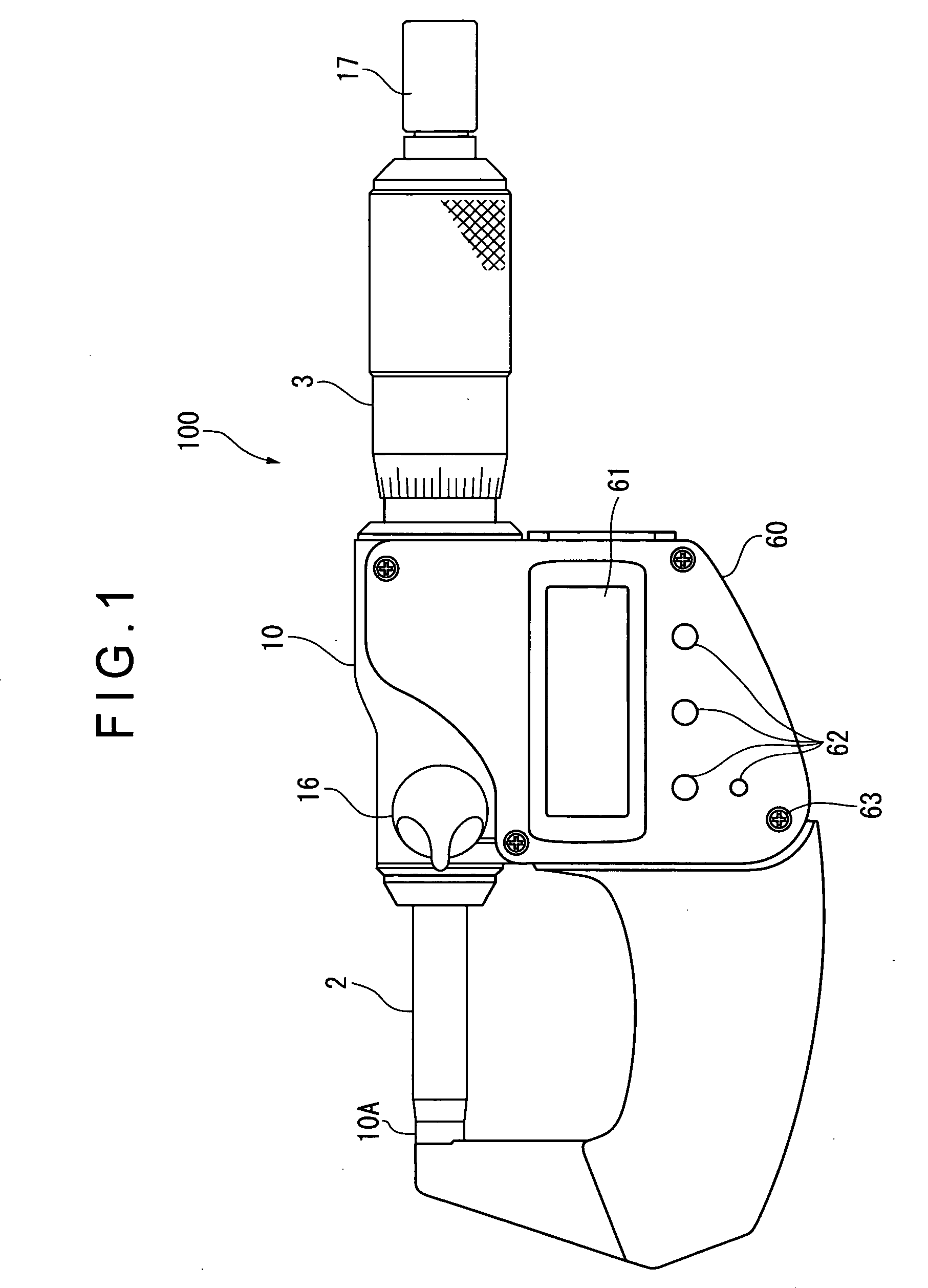 Digital displacement measuring instrument