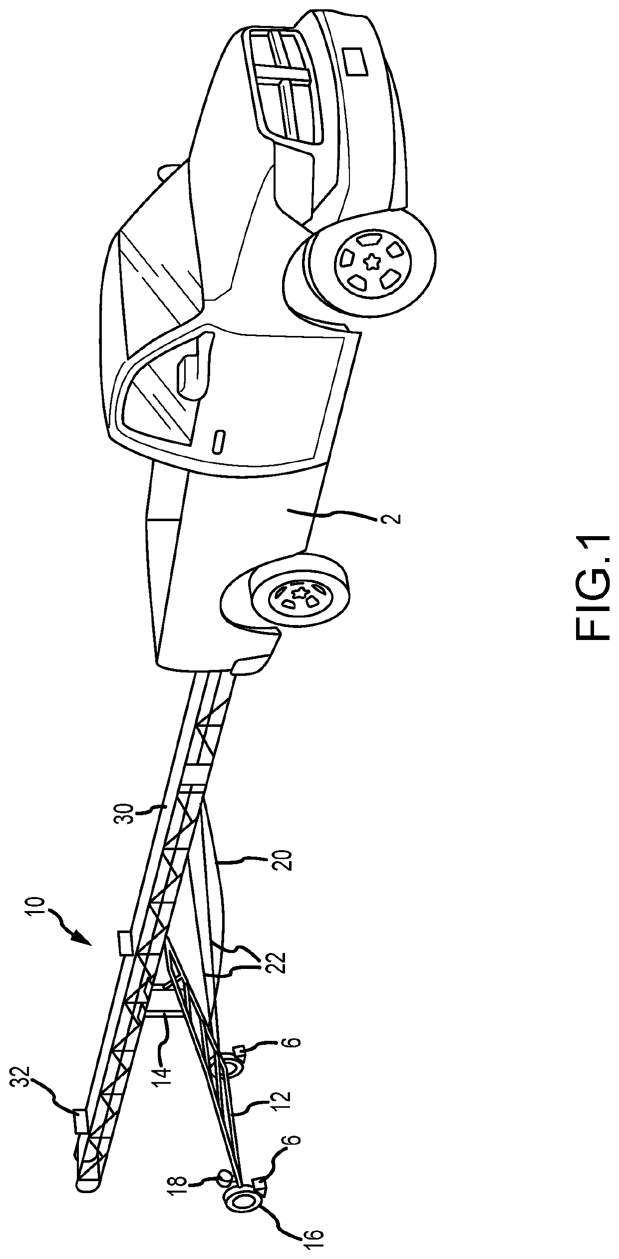 Conveyor with towable elevating carriage