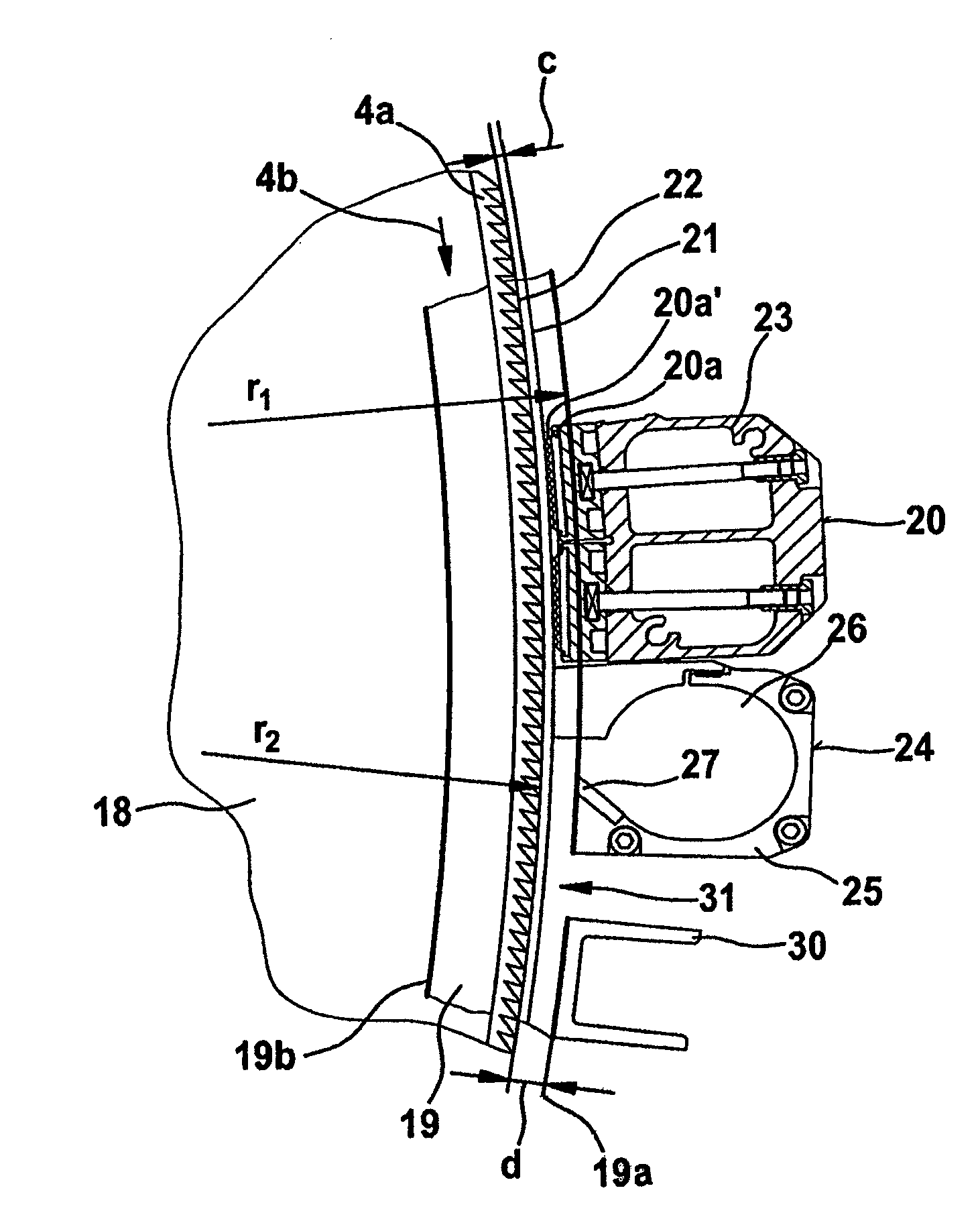 Apparatus on a flat card or roller card for textile fibres, such as cotton, synthetic fibres or the like, for removing short fibres