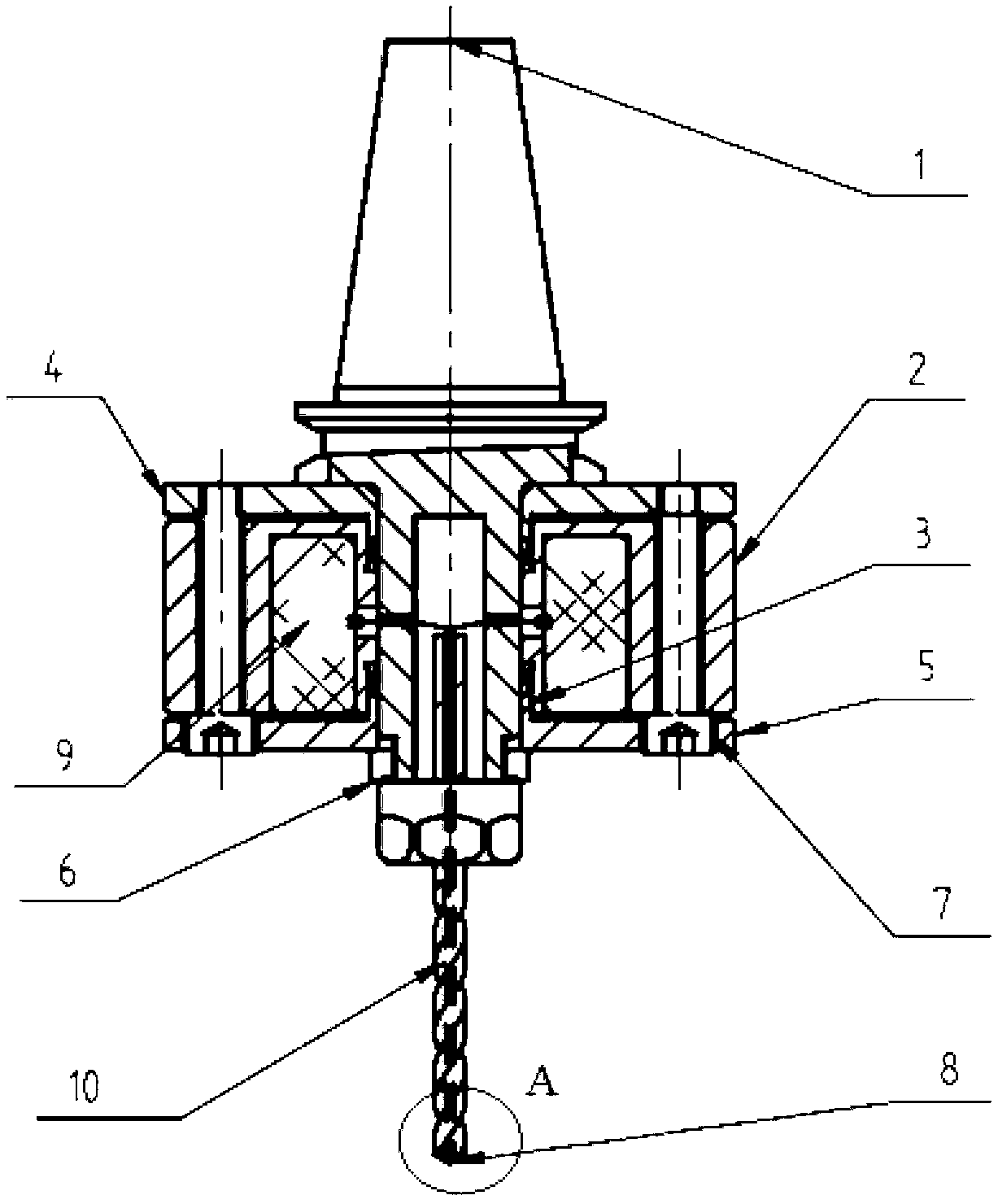 Cutting temperature monitoring device for high-speed drilling process