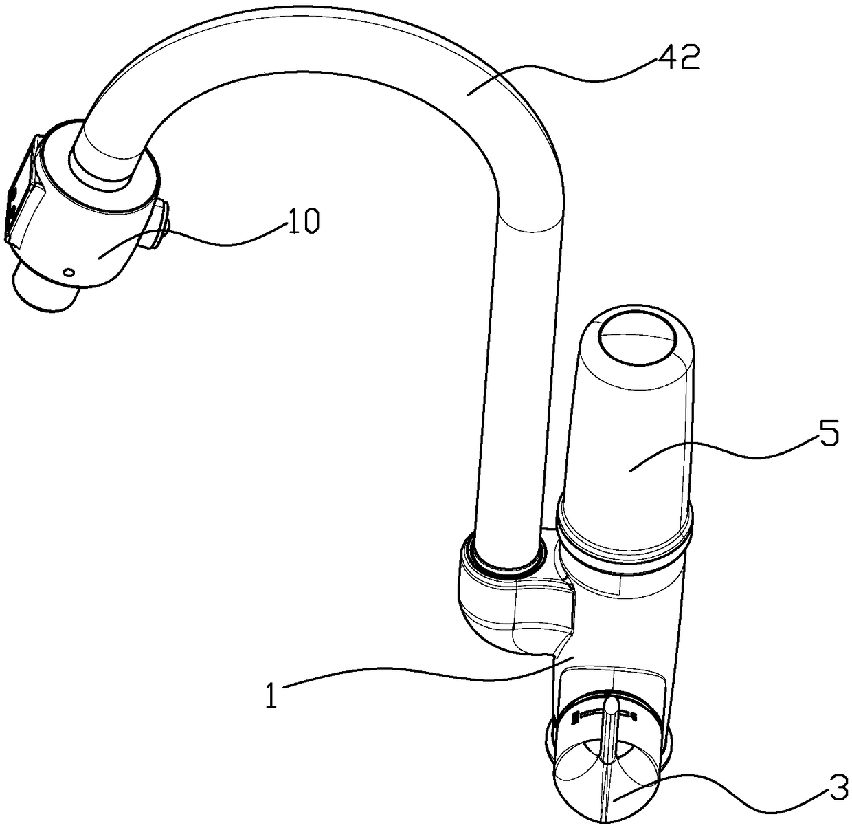 Water treatment intelligent water filtration faucet with detector