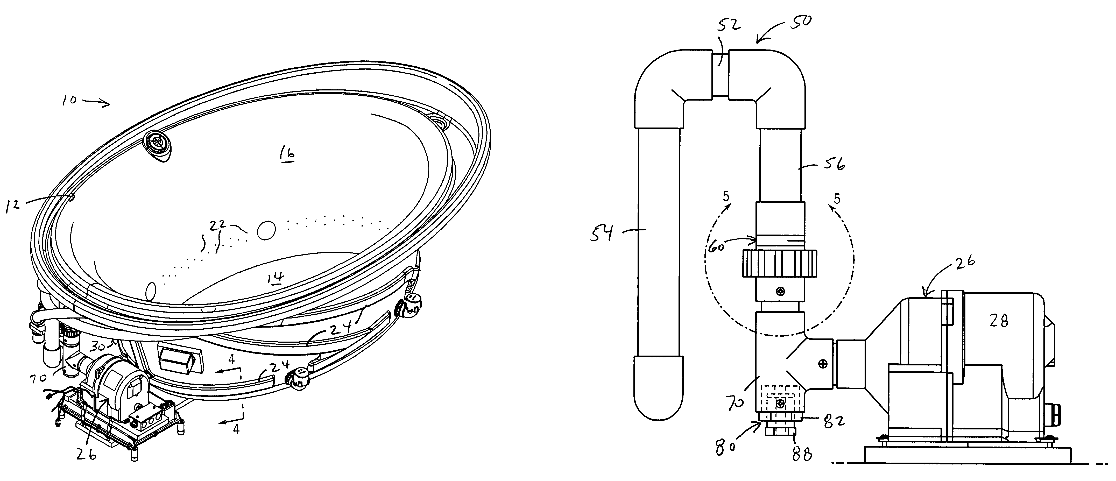 Air bath with bypass vent