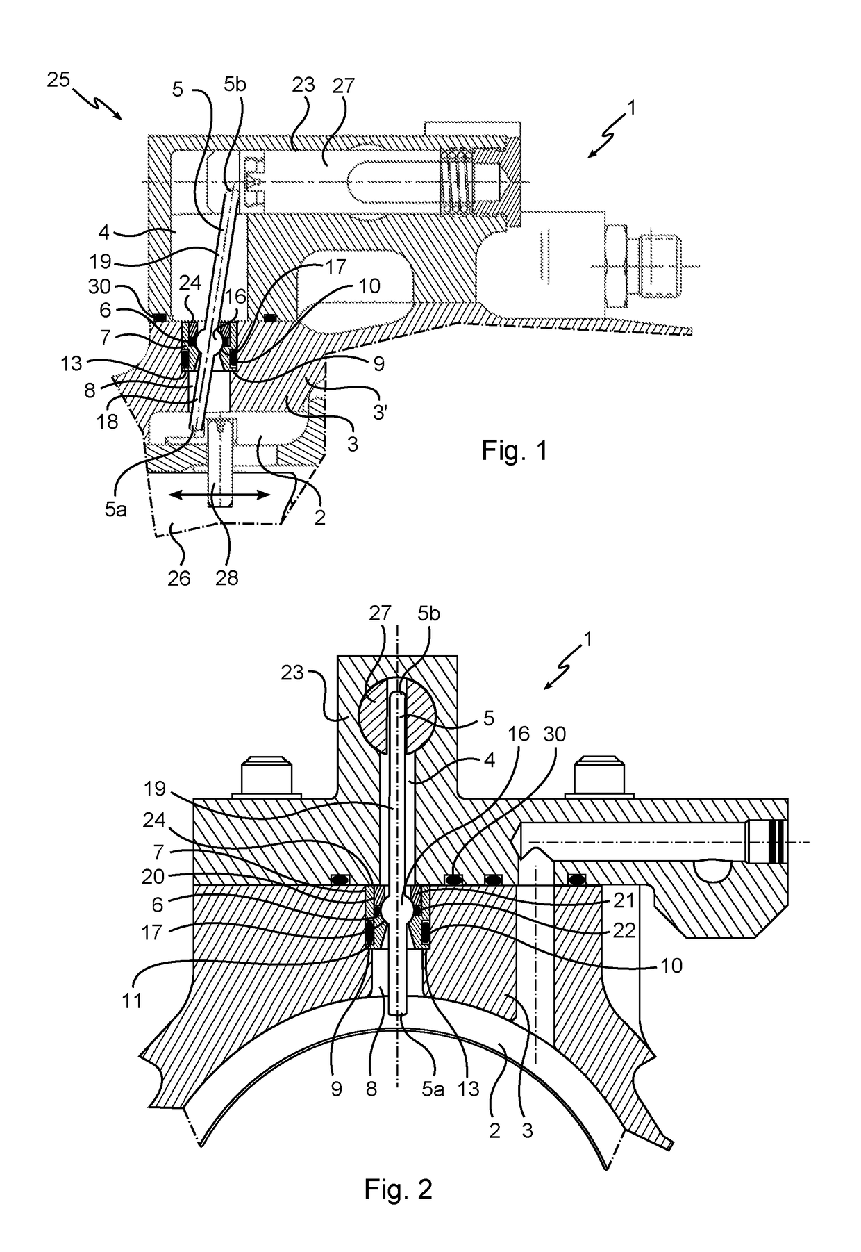 Control system comprising a control rod