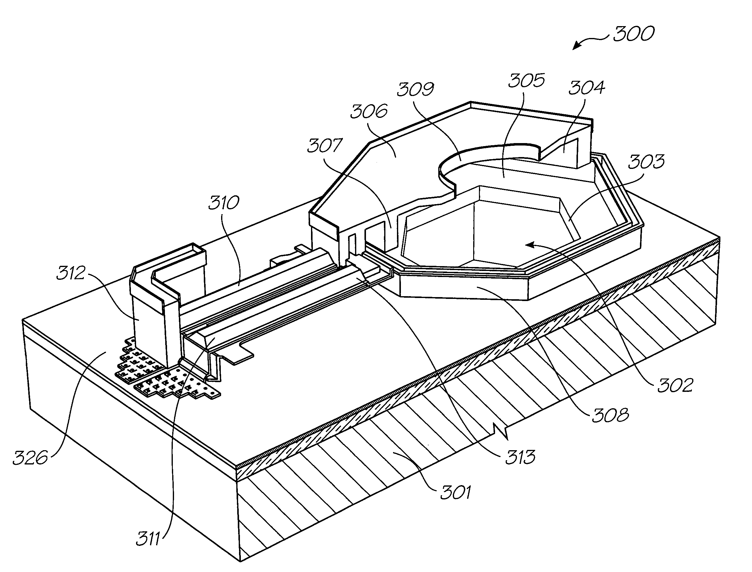 Inkjet nozzle assembly having moving roof portion defined by a thermal bend actuator having a plurality of cantilever beams