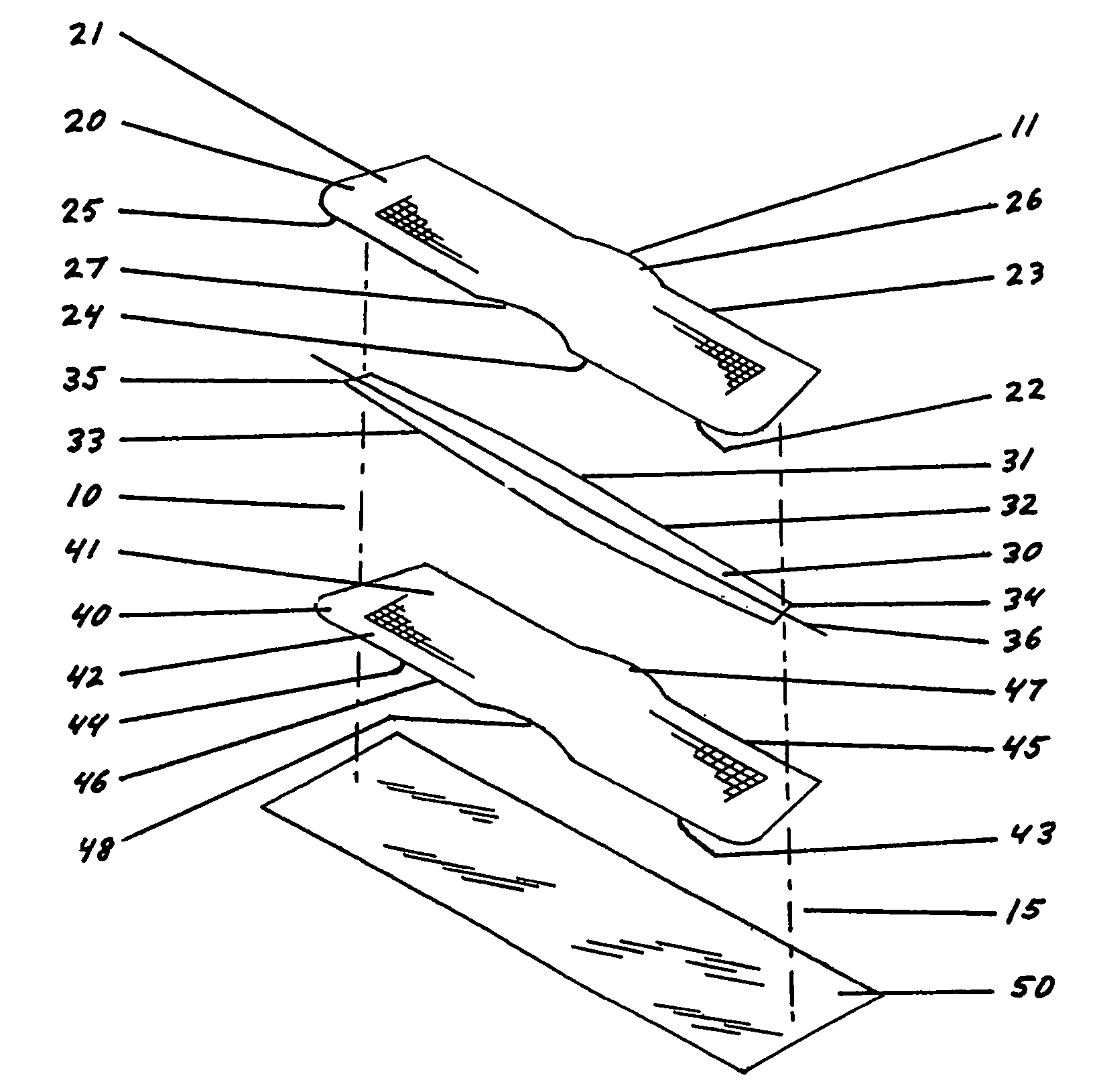 Nasal strip with variable spring rate