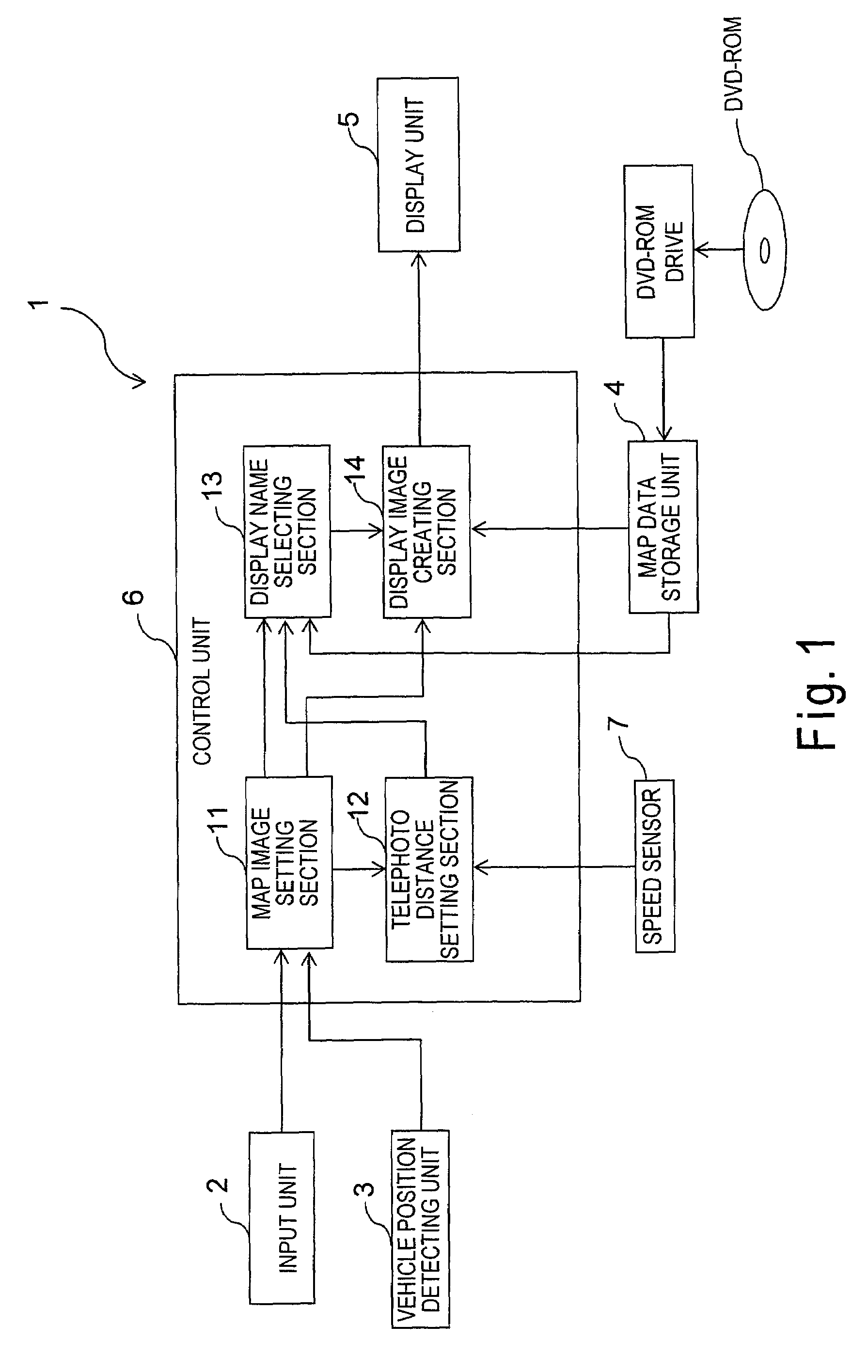 Map image display device