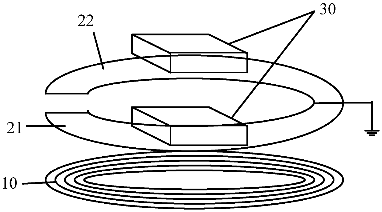 Electric field shielding device without influencing transmission efficiency of wireless coupling transmission coil