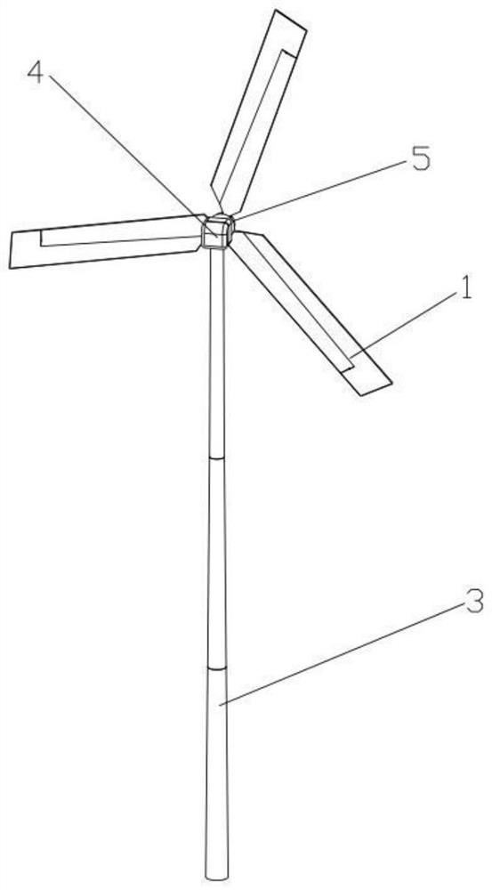 Medium-sized wind power generation blade and application thereof