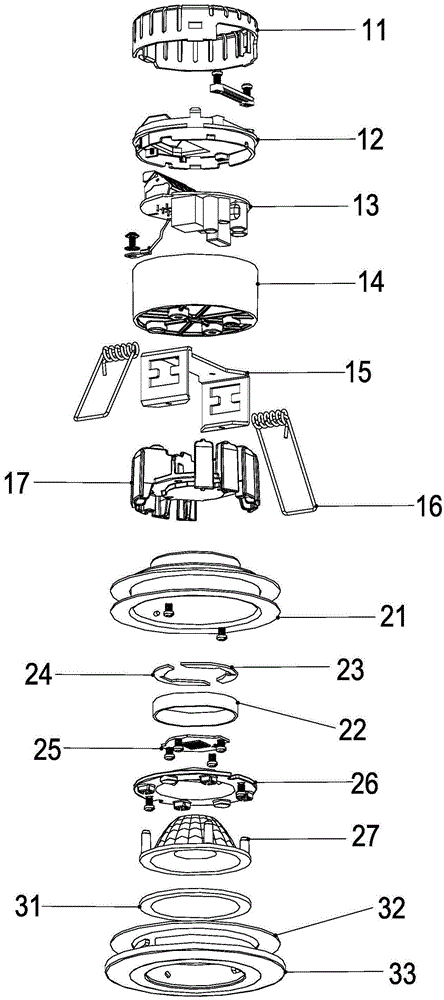 Heat dissipation structure of Light-emitting diode (LED) recessed lamp