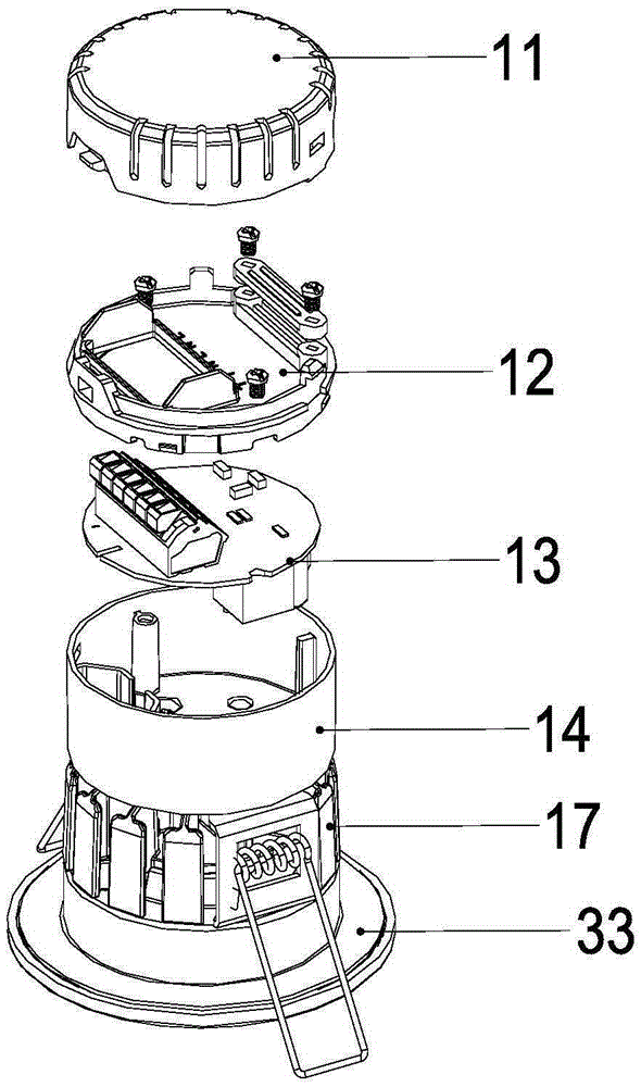 Heat dissipation structure of Light-emitting diode (LED) recessed lamp